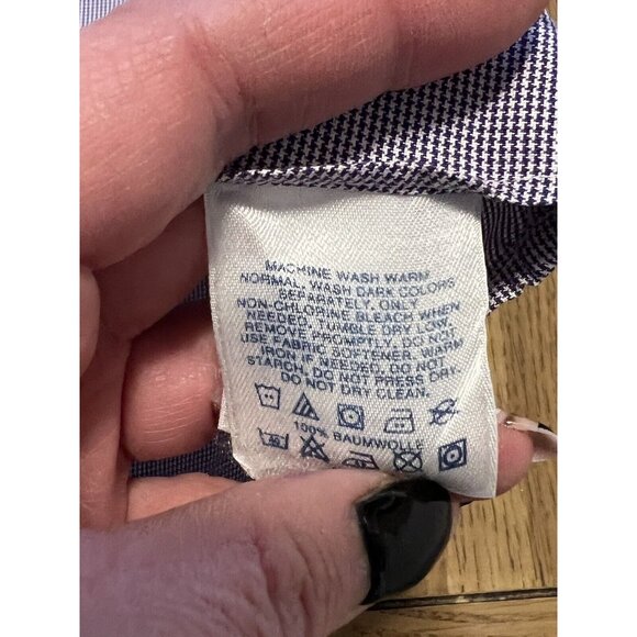 Lands Mens Shirt 16 1/2 34 Business Casual Office‎ Wear Neutral Occasion Wedding - Picture 10 of 12